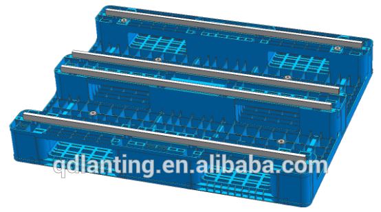 Heavy Duty 3 Runners Open Deck Rackable Plastic Pallet