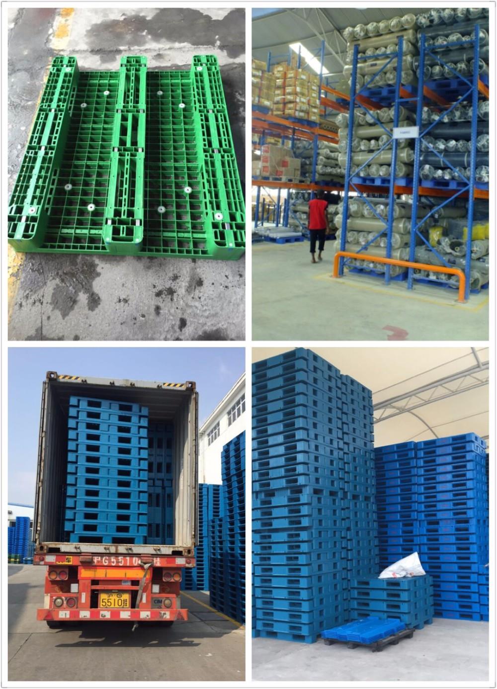 Heavy Duty 3 Runners Open Deck Rackable Plastic Pallet