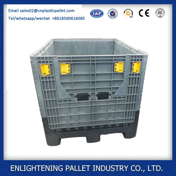 Large size HDPE made collapsible plastic bulk container