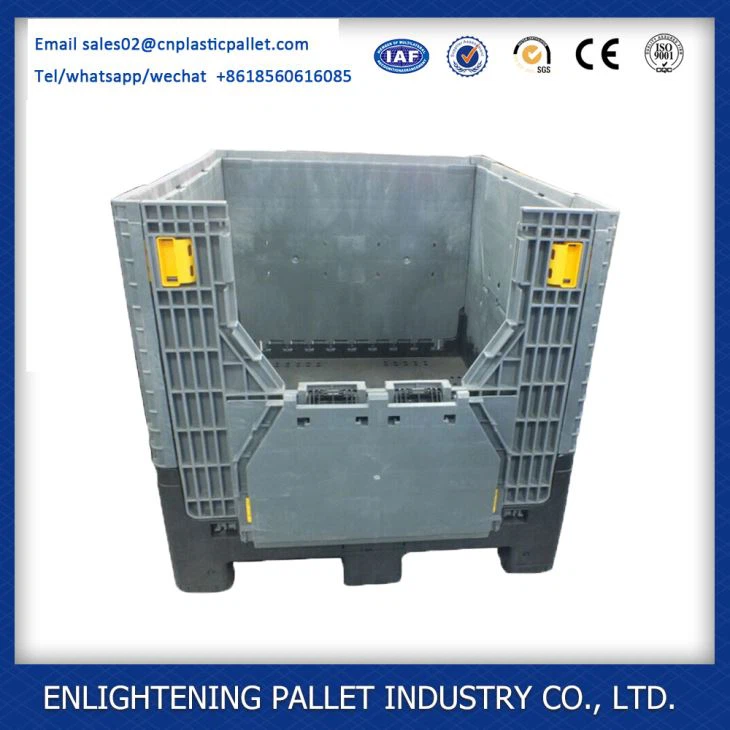 Large size HDPE made collapsible plastic bulk container