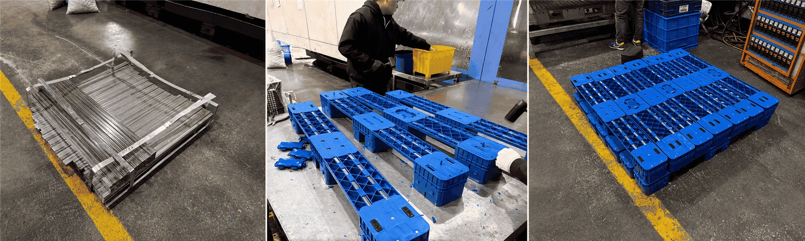Steel-Reinforced Pallet Production Steel-Reinforced Pallet Production