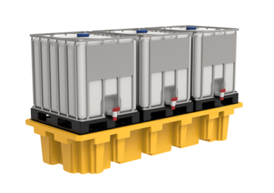 Engros tunge industrielle 3 trommer olieudslip indeslutning palle