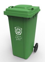 Plast skraldespand til udendørs med hjul